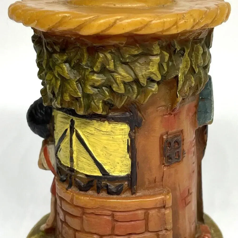 Children Playing With Dog German Gunter Kerzen Carved‎ Wax Candle Vintage 5